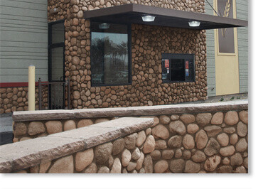 River Rock Manufactured Stone / Sienna Brown