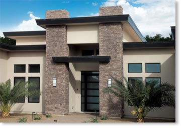 3in Split Limestone Manufactured Stone / Walnut