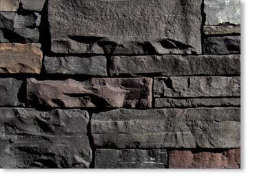 Yukon Rubble Stone Veneer / Black Rundle