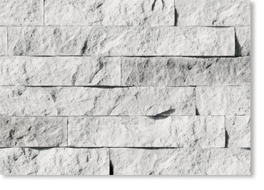 3in Split Limestone Manufactured Stone / White