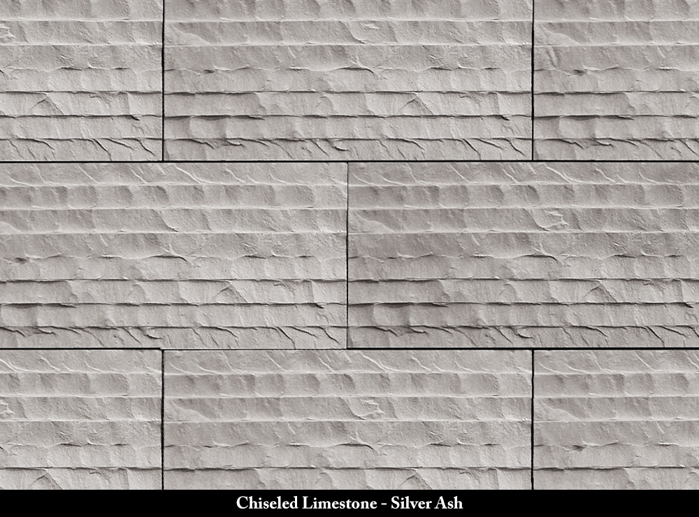 CHISELED STONE SERIES - 5' HEARTHSTONE (1 Piece w/Chiseled Face) - Grey