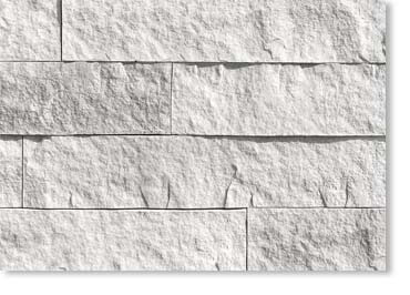 6in Split Limestone Manufactured Stone / White