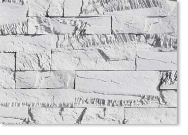 Sawtooth Ledge Manufactured Stone / White