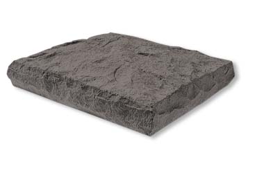 Chiseled Stone Post Cap Stone Veneer Accessory / Charcoal