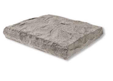 Chiseled Stone Post Cap Stone Veneer Accessory / Light Grey