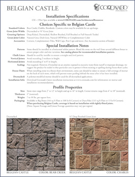 Belgian Castle Specification Sheet