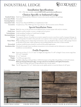 Industrial Ledge Specification Sheet