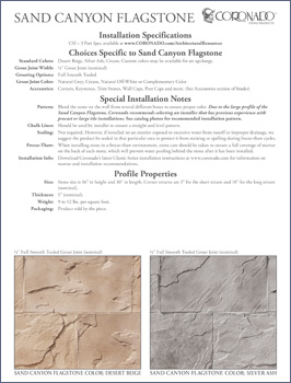 Sand Canyon Flagstone Specification Sheet