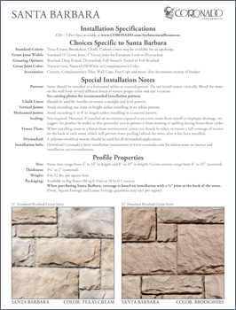 Santa Barbara Specification Sheet