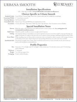 Urbana Smooth Specification Sheet